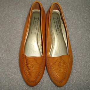 Bianco Women's Leather Tan Shoes Size-6.5M/36.5